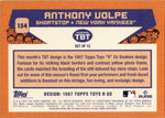 2023 Anthony Volpe Topps Throwback Thursday 1987 TOYS R US DESIGN ROOKIE RC #154 New York Yankees 4