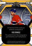 2025 Rob Ramage Leaf Metal Legends Hockey WHITE AUTO 1/1 ONE OF ONE AUTOGRAPH #BA-RR1 Montreal Canadiens