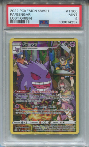 2022 FA/ Gengar Pokemon Sword & Shield LOST ORIGIN PSA 9 #TG06 4237
