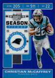 2019 Christian McCaffrey Contenders Optic BLUE SEASON TICKET 60/99 #69 Carolina Panthers