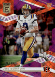 2020 Joe Burrow Donruss Elite PURPLE ROOKIE 46/99 RC #102 Cincinnati Bengals