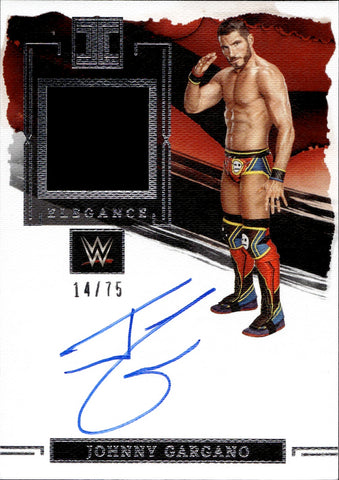 2023 Johnny Gargano Panini Impeccable WWE ELEGANCE SHIRT AUTO 14/75 AUTOGRAPH RELIC #EM-JGN Monday Night Raw