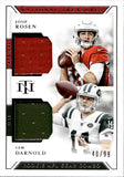 2018 Sam Darnold Josh Rosen Panini National Treasures ROOKIE NFL GEAR COMBO DUAL JERSEY 40/99 RELIC RC #GCM-39 Jets Cardinals
