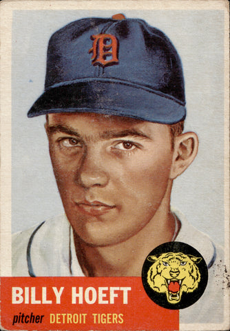 1953 Billy Hoeft Topps #165 Detroit Tigers BV $50