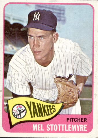 1965 Mel Stottlemyre Topps #550 New York Yankees BV $50 3