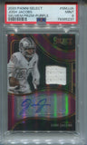 2020 Josh Jacobs Panini Select PURPLE SIGNATURE MEMORABILIA JERSEY AUTO 24/49 AUTOGRAPH RELIC PSA 9 #SMJJA Oakland Raiders 5237