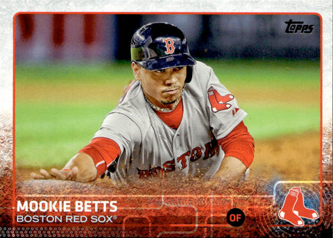 2015 Mookie Betts Topps Series 2 SP SLIDING VARIATION #389 Boston Red Sox