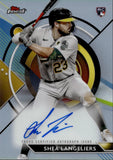 2023 Shea Langeliers Topps Finest REFRACTOR ROOKIE AUTO AUTOGRAPH #FA-SL Oakland A's
