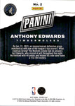 2023 Anthony Edwards Panini Father's Day BLUE 06/50 #2 Minnesota Timberwolves