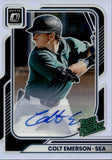 2026 Colt Emerson Donruss Optic HOLO SILVER RATED PROSPECT AUTO AUTOGRAPH #165 Seattle Mariners
