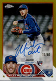2023 Miles Mastrobouni Topps Chrome ROOKIE GOLD REFRACTOR AUTO 17/50 AUTOGRAPH #RA-MMA Chicago Cubs