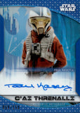 2020 Paul Kasey as C'ai Threnalli Autograph Topps Chrome Star Wars Perspectives #A-PK BLUE REFRACTOR 059/150 AUTO