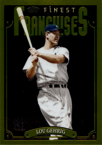 2023 Lou Gehrig Topps Finest Flashbacks RARE GOLD 1996 FINEST FRANCHISES SP #194 New York Yankees HOF