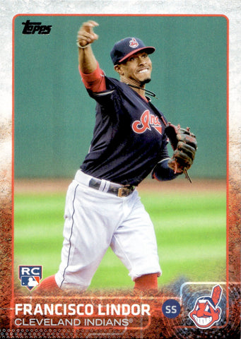2015 Francisco Lindor Topps Update Series ROOKIE RC #US82 Cleveland Indians 2