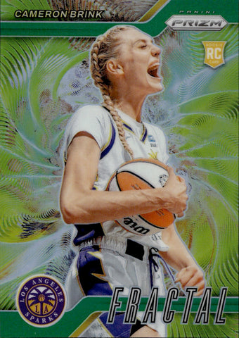 2024 Cameron Brink Panini Prizm WNBA FRACTAL GREEN ROOKIE RC #5 Los Angeles Sparks