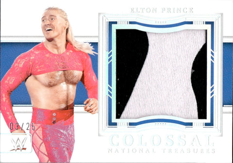 2024 Elton Prince Panini National Treasures COLOSSAL SHIRT 03/25 RELIC #CL-EPC Friday Night Smackdown