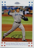 2007 Felix Hernandez Topps Chrome WHITE REFRACTOR 008/660 #178 Seattle Mariners