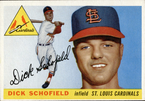 1955 Dick Schofield Topps #143 St. Louis Cardinals BV $20