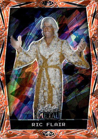 2024 Ric Flair Leaf Metal Legends ORANGE CRYSTAL 4/6 #35 WWE Legend