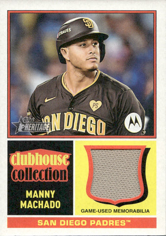 2025 Manny Machado Topps Heritage CLUBHOUSE COLLECTION JERSEY RELIC #CCR-MM San Diego Padres