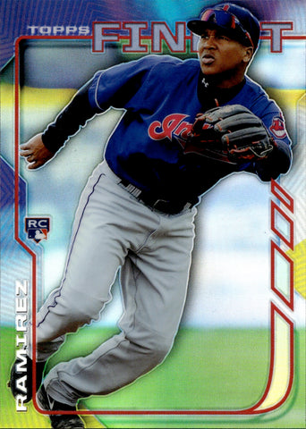 2014 Jose Ramirez Topps Finest REFRACTOR ROOKIE RC #81 Cleveland Indians
