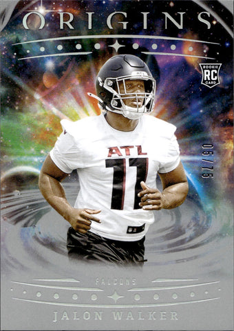 2025 Jalon Walker Panini Origins ROOKIE 05/75 RC #110 Atlanta Falcons