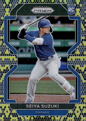 2022 Seiya Suzuki Panini Prizm ROOKIE SNAKESKIN 01/50 RC #46 Chicago Cubs