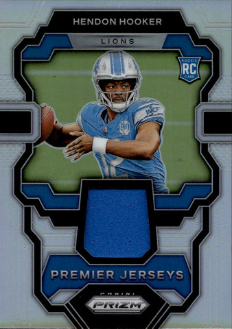 2023 Hendon Hooker Panini Prizm PREMIER JERSEYS SILVER ROOKIE JERSEY Detroit Lions #PJ-HH