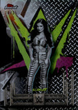 2025 Scarlett Topps Finest WWE DIE CUT REFRACTOR 18/35 #135 Monday Night Raw