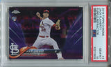 2018 Jack Flaherty Topps Chrome PURPLE REFRACTOR ROOKIE 138/299 RC PSA 10 #4 St. Louis Cardinals 1839