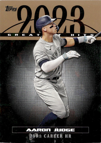 2024 Aaron Judge Topps Series 1 GOLD 2023 GREATEST HITS 48/75 #23GH-27 New York Yankees