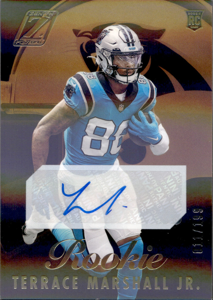 Terrace Marshall Jr. Carolina Panthers Autographed 2021 Panini