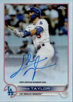 2022 Chris Taylor Topps Chrome VETERAN REFRACTOR AUTO 351/499 AUTOGRAPH #CVA-CT Los Angeles Dodgers