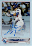 2022 Chris Taylor Topps Chrome VETERAN REFRACTOR AUTO 351/499 AUTOGRAPH #CVA-CT Los Angeles Dodgers