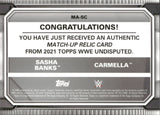 2021 Sasha Banks Carmella Topps WWE Undisputed RING CANVAS 15/99 #MA-SC Royal Rumble
