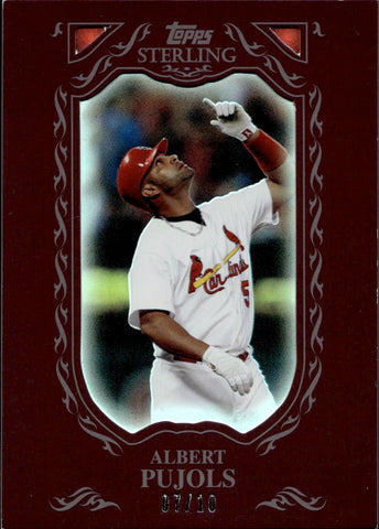 2009 Albert Pujols Topps Sterling FRAMED BURGUNDY 07/10 #36 St. Louis Cardinals