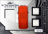 2025 Scottie Pippen Leaf In the Game Used BLUE FOIL GATE ATTRACTION DUAL JERSEY 19/55 RELIC #GA-36 Chicago Bulls HOF