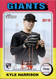 2024 Kyle Harrison Topps Heritage ROOKIE RED INK REAL ONE AUTO 35/75 AUTOGRAPH #ROA-KHA San Francisco Giants