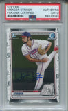 2020 Spencer Strider Bowman Chrome Draft 1ST BOWMAN PSA/DNA AUTHENTIC AUTO AUTOGRAPH #BD-20 Atlanta Braves 3034