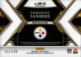 2022 Emmanuel Sanders Panini Select HOLO SILVER JERSEY AUTO 012/199 AUTOGRAPH RELIC #SMP-ES Pittsburgh Steelers