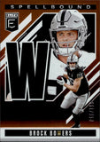 2025 Brock Bowers Donruss Elite ORANGE SPELLBOUND "W" 046/199 #22 Las Vegas Raiders