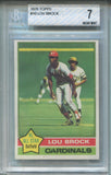 1976 Lou Brock Topps ALL-STAR BGS 7 #10 St. Louis Cardinals HOF 6874