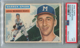 1956 Warren Spahn Topps WHITE BACK PSA 1 #10 Milwaukee Braves HOF 4437