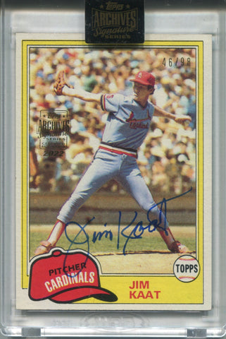 2022 Jim Kaat Topps Archives Signature Series AUTO 46/98 AUTOGRAPH #563 St. Louis Cardinals HOF