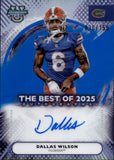 2025 Dallas Wilson Bowman's Best of 2025 BLUE REFRACTOR AUTO 030/150 AUTOGRAPH #BOA-DW Florida Gators