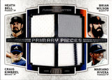 2012 Heath Bell Brian Wilson Craig Kimbrel Mariano Rivera Topps Museum Collection QUAD JERSEY 48/99 RELIC #PPFQR-BWKR Padres Giants Braves Yankees