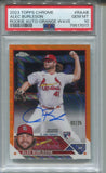 2023 Alec Burleson Topps Chrome ORANGE WAVE REFRACTOR ROOKIE AUTO 02/25 AUTOGRAPH RC PSA 10 #RA-AB St. Louis Cardinals 7017