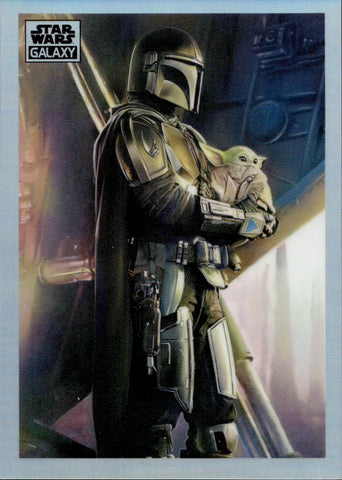 2021 The Mandalorian and The Child Topps Chrome Galaxy Star Wars MANDALORIAN VISIONS #MN-1