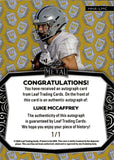 2024 Luke McCaffrey Leaf Metal Happy Holidays PRISMATIC DREIDEL AUTO 1/1 ONE OF ONE AUTOGRAPH #HHA-LMC Washington Commanders