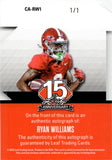 2025 Ryan Williams Leaf 15th Anniversary SILVER PRIZMATIC AUTO 1/1 AUTOGRAPH #CA-RW1 Alabama Crimson Tide